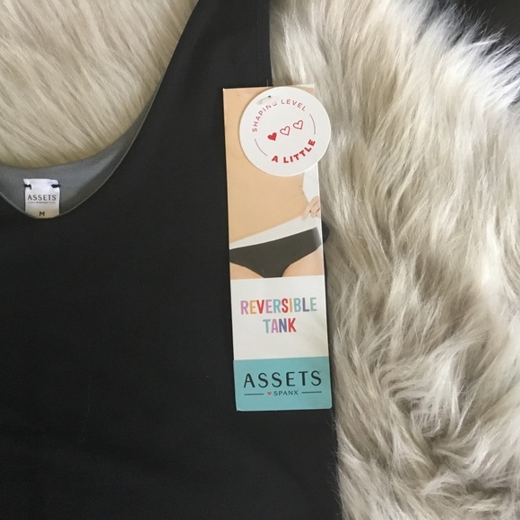 Spanx 4-Way Shaping Tank Top Black/Gray Medium NWT - Picture 2 of 6